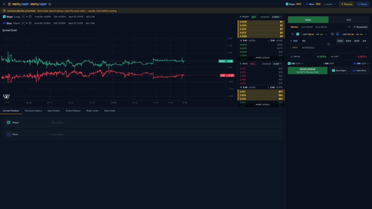 One-click pair trading